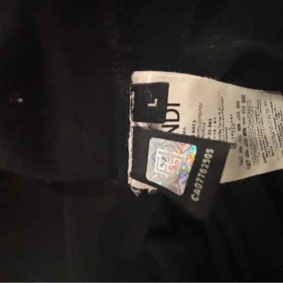 Fendi Black Polo with Yellow Trim